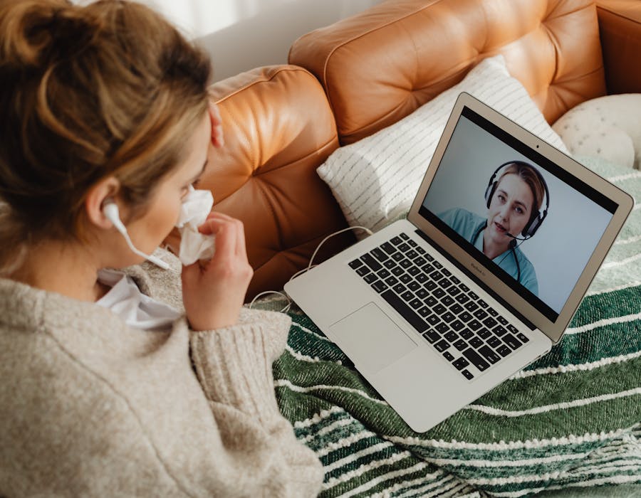 Foto de atendimento online