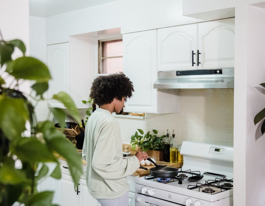 Foto de preparo de alimentação saudável